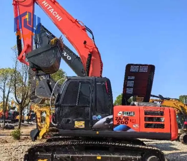 Оригинальный подержанный гидравлический гусеничный экскаватор Hitachi ZX200