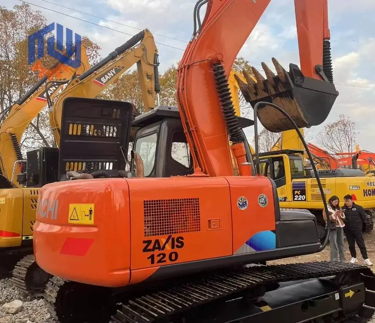 Excavadora de cadenas hidráulica Hitachi ZX120 de 12 toneladas de segunda mano